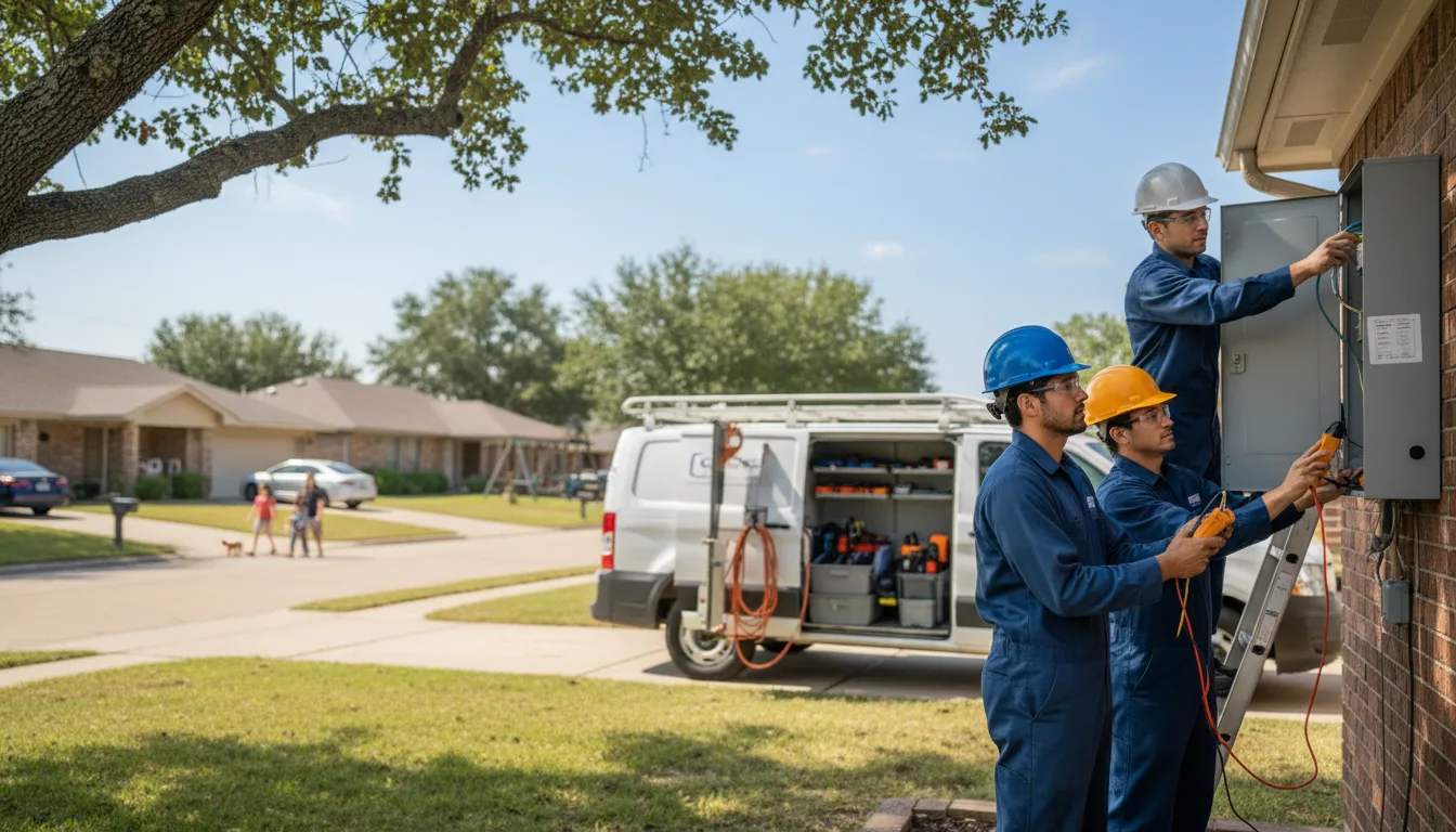Certified electrician providing emergency electrical services in Follett, TX
